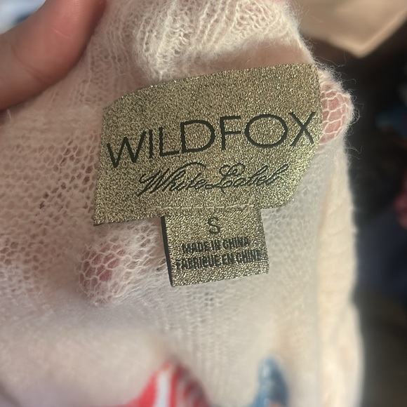 WILDFOX White Label Patriotic Heart Cardigan Sz S - Picture 7 of 8